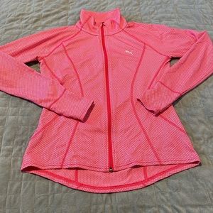 Puma Track Jacket, Pink, Subtle Pattern, Activewear, Running, Size M